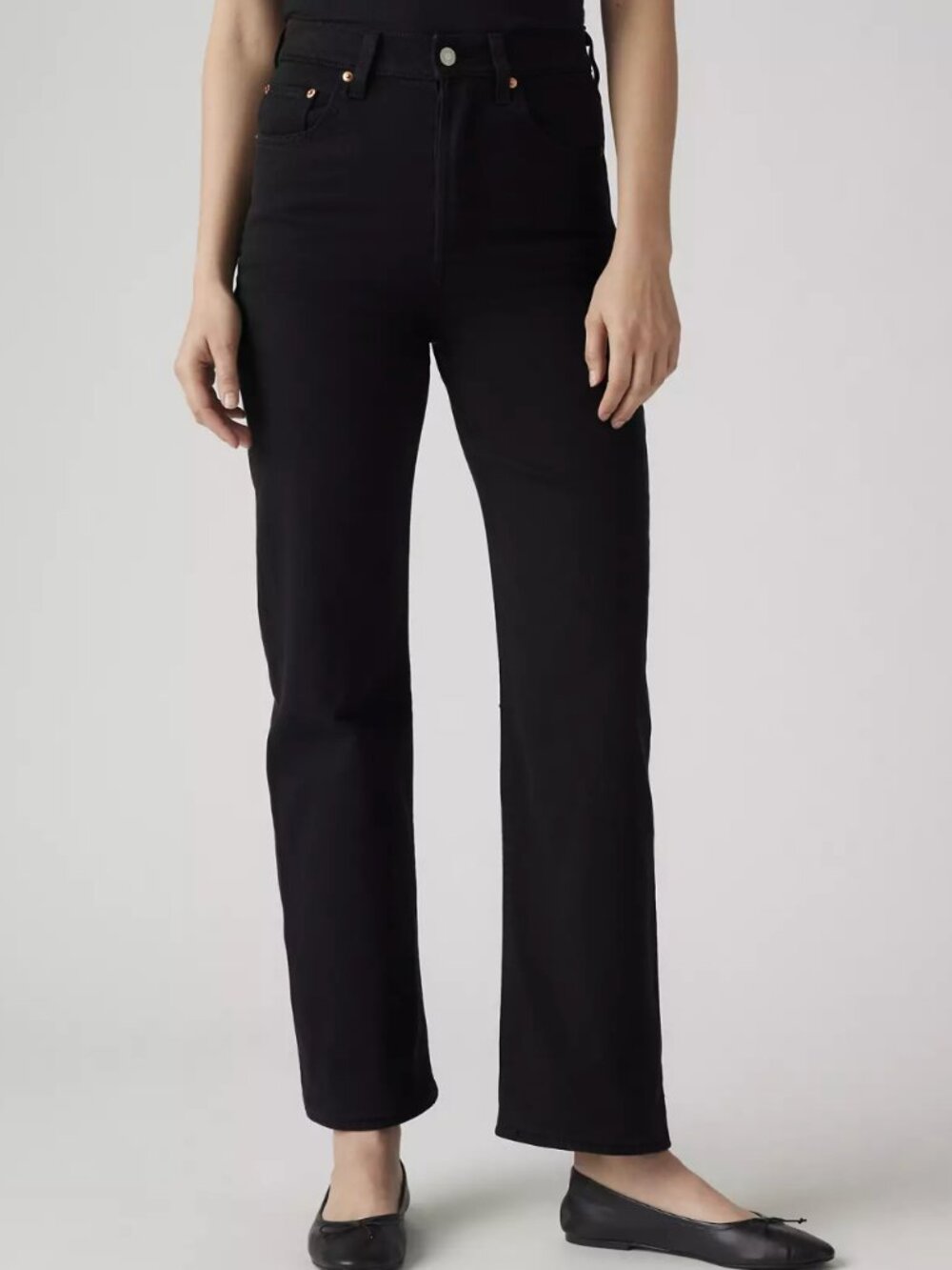 Levis Ribcage Straight Ankle Women's Jeans - Black Sprout